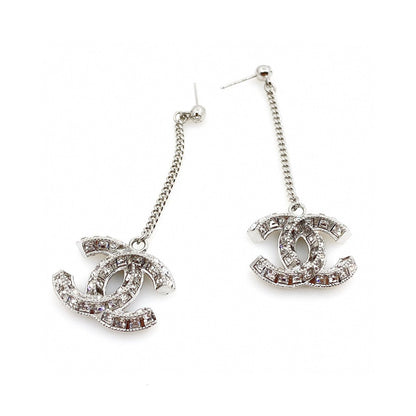 18K  Chanel Long Crystals Earrings