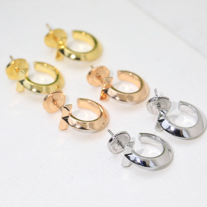 18K Tiffany Hoop Earrings