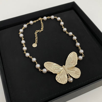 18K Dior Butterfly Choker Necklace