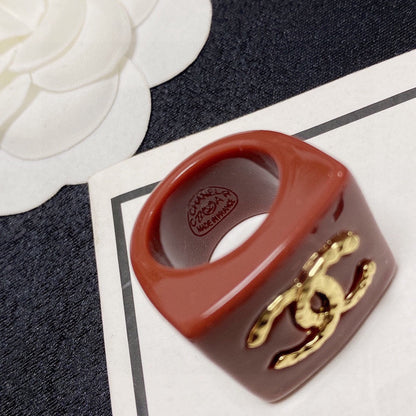 18K  Chanel Vintage Red Ring