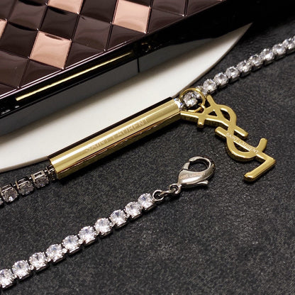 18K YSL Chain Diamond Necklace