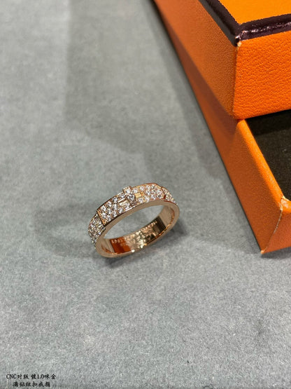 18K Collier De Chien Diamonds Hermes Ring