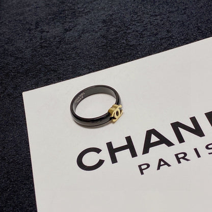 18K  Chanel Black Ring