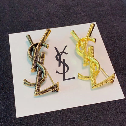 18K YSL Three Color Brooch