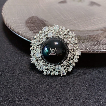 18K Louis Vuitton Black Ball Brooch