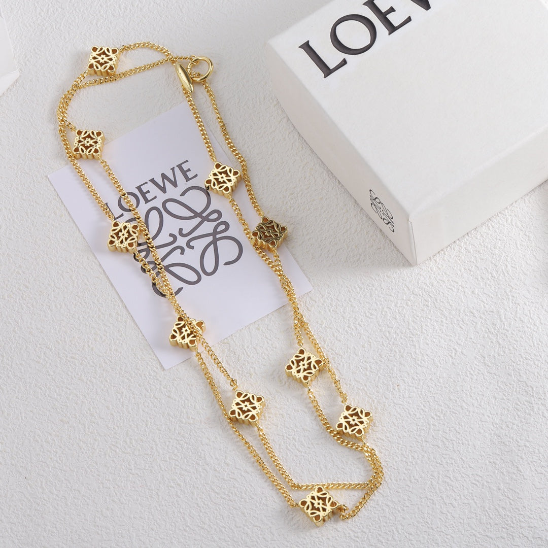 18K LOEWE Anagram Long Necklace