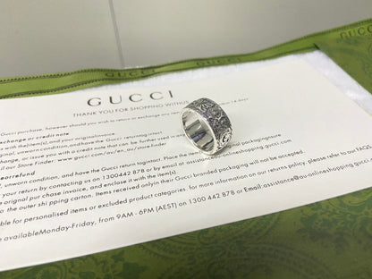 Double Gucci Feline Head Ring