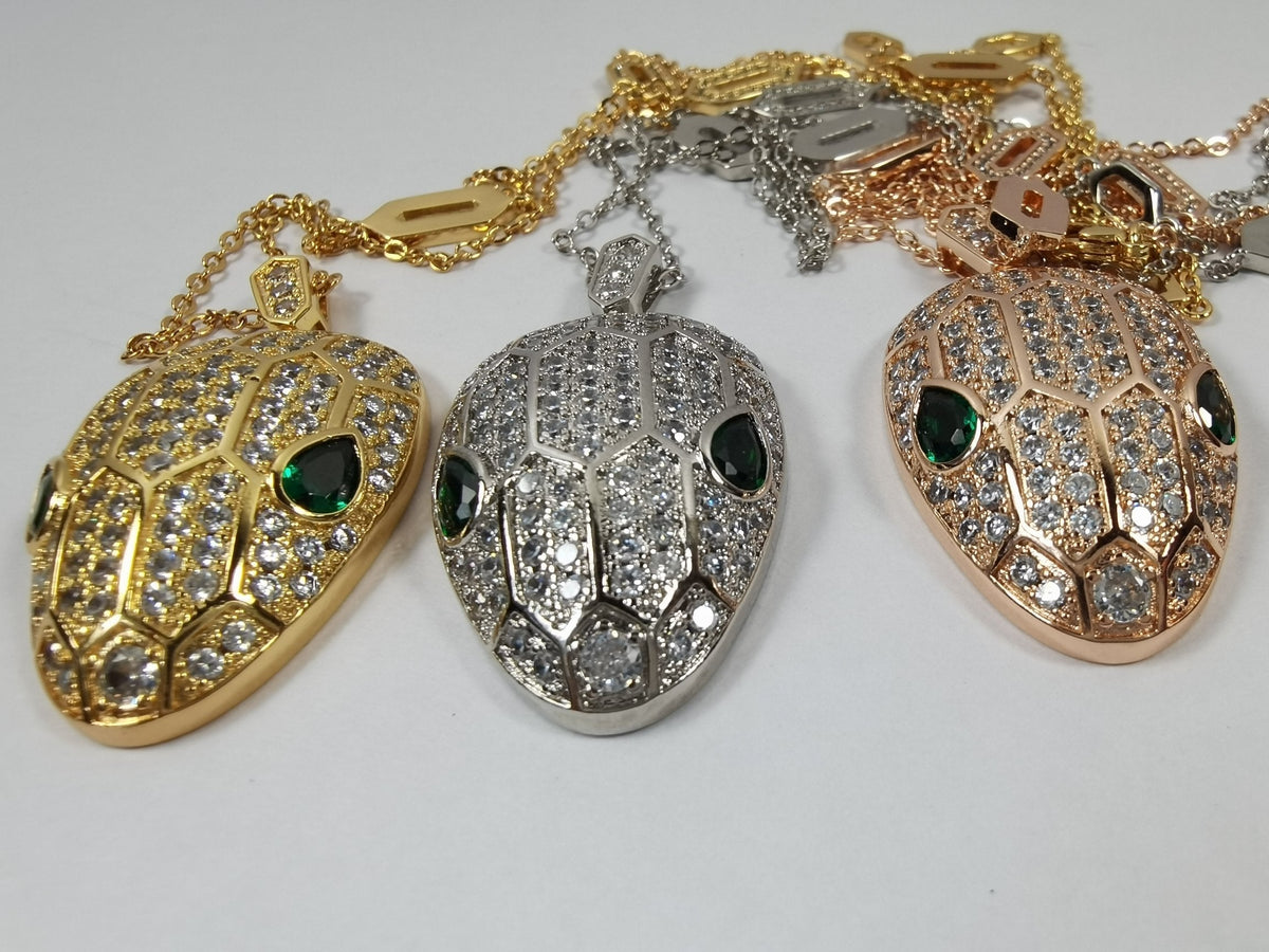 18K BVLGARI Serpenti Emerald Necklace