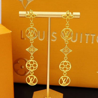 18K Louis Vuitton Lace Long Earrings