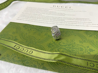 Double Gucci Feline Head Ring