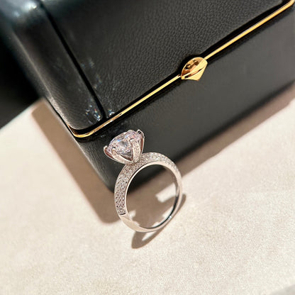 18K Tiffany Pave Tiffany Setting Engagement Ring