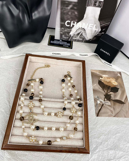 18K  Chanel 24B Long Pearls Necklace