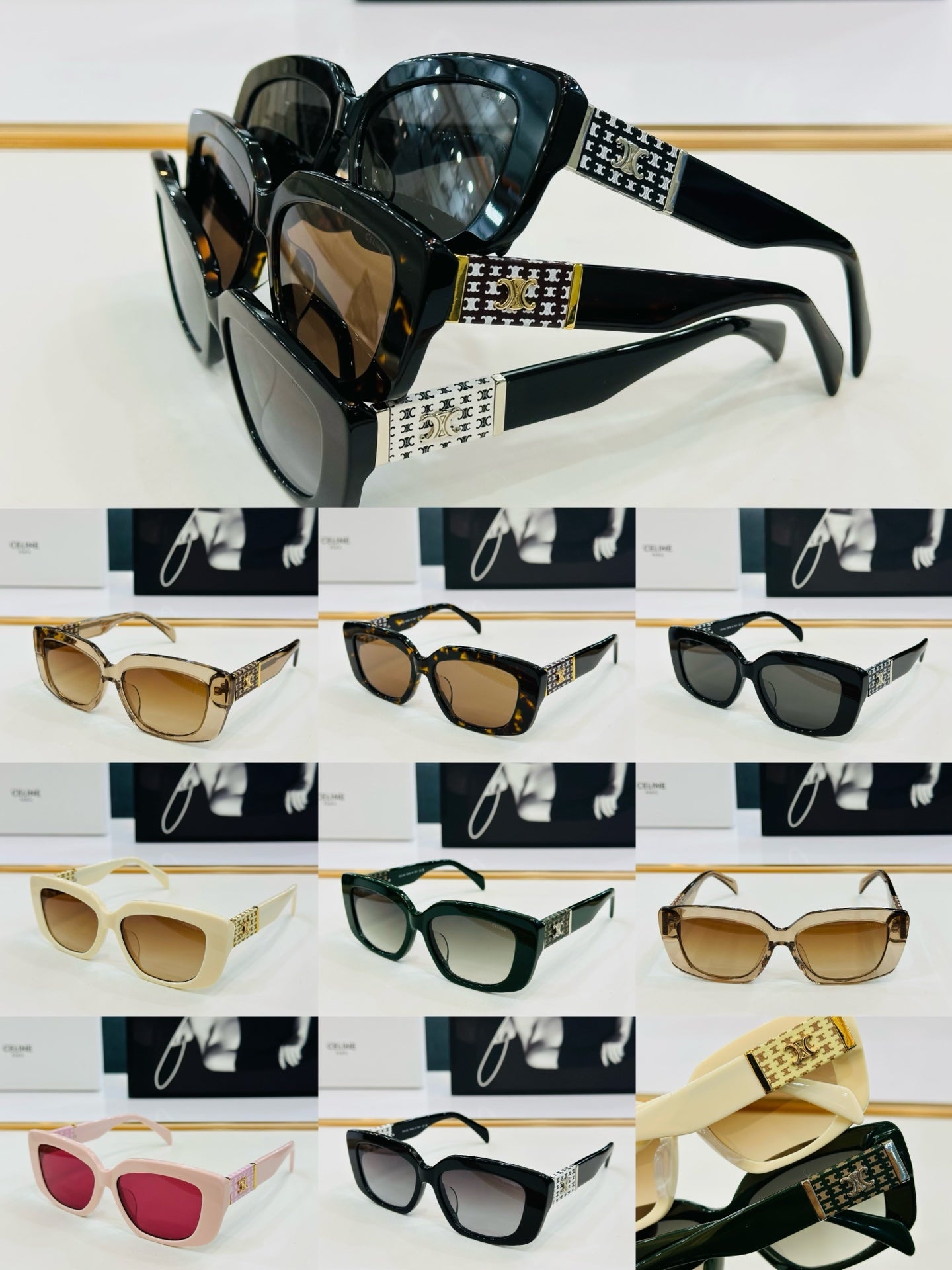 CELINE TRIOMPHE SUNGLASSES CL40168U IN ACETATE