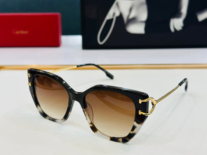 CARTIER BUTTERFLY FRAME SUNGLASSES 530154 IN METAL AND ACETATE