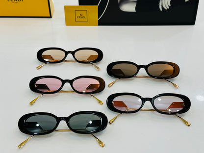 FENDI FF DIAMONDS OVAL FRAME SUNGLASSES E3018 IN ACETATE