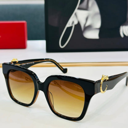 CARTIER PANTHÈRE SQUARE FRAME SUNGLASSES 575857 IN ACETATE