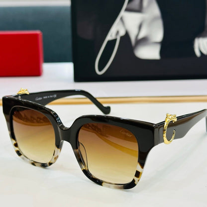 CARTIER PANTHÈRE SQUARE FRAME SUNGLASSES 575857 IN ACETATE