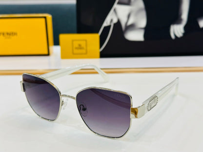 FENDI BAGUETTE SQUARE FRAME SUNGLASSES FE40051 IN METAL