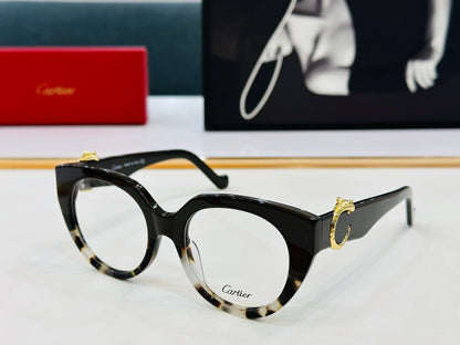 CARTIER PANTHÈRE ROUND FRAME SUNGLASSES 578200 IN ACETATE