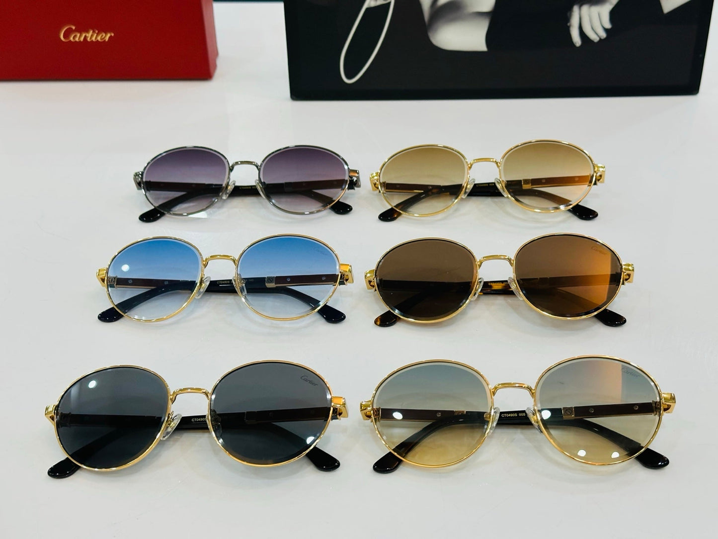CARTIER PREMIÈRE ROUND FRAME SUNGLASSES CT0490S IN METAL