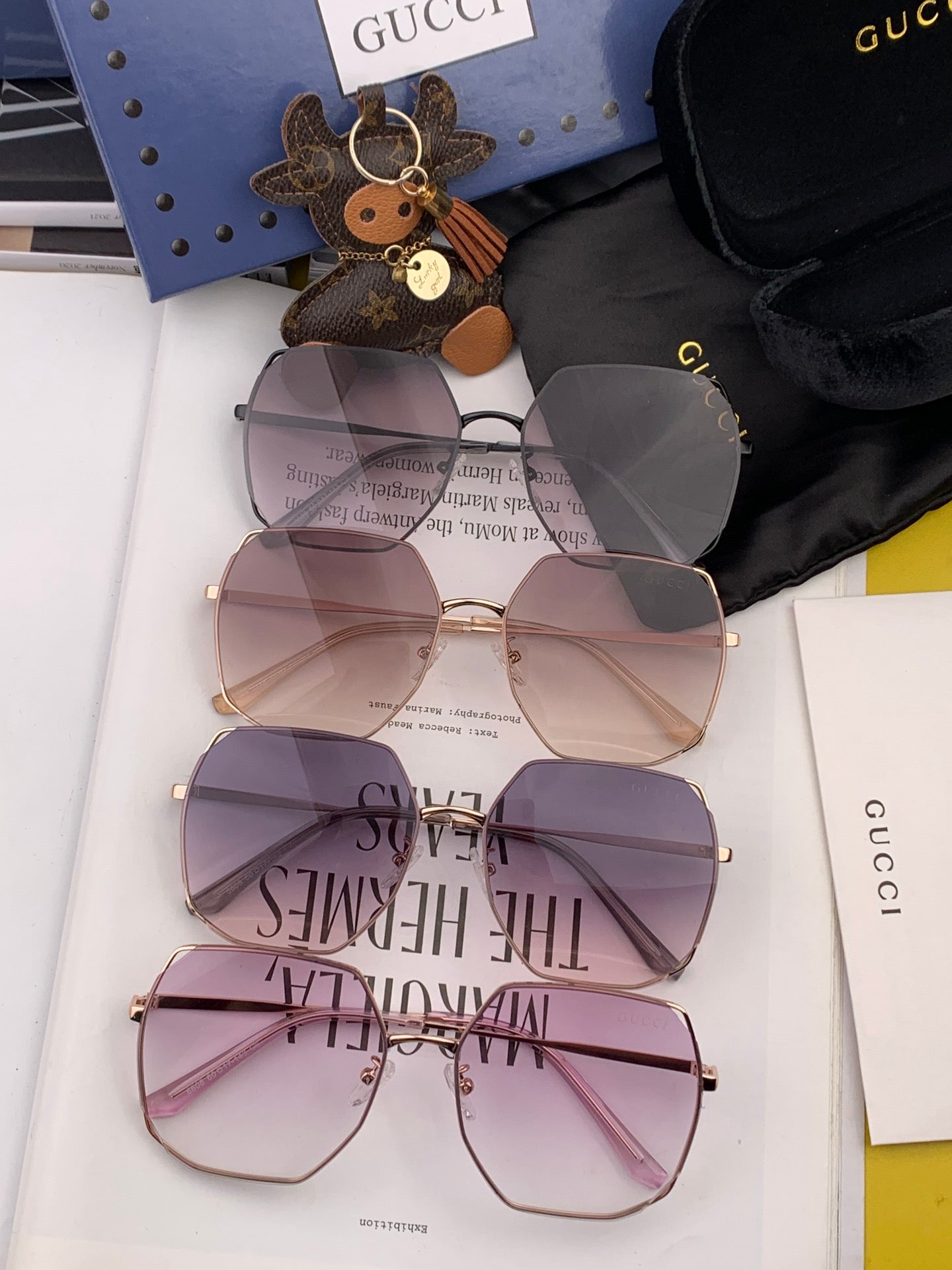 GUCCI SPECIALIZED FIT ROUND FRAME SUNGLASSES 8660 IN METAL