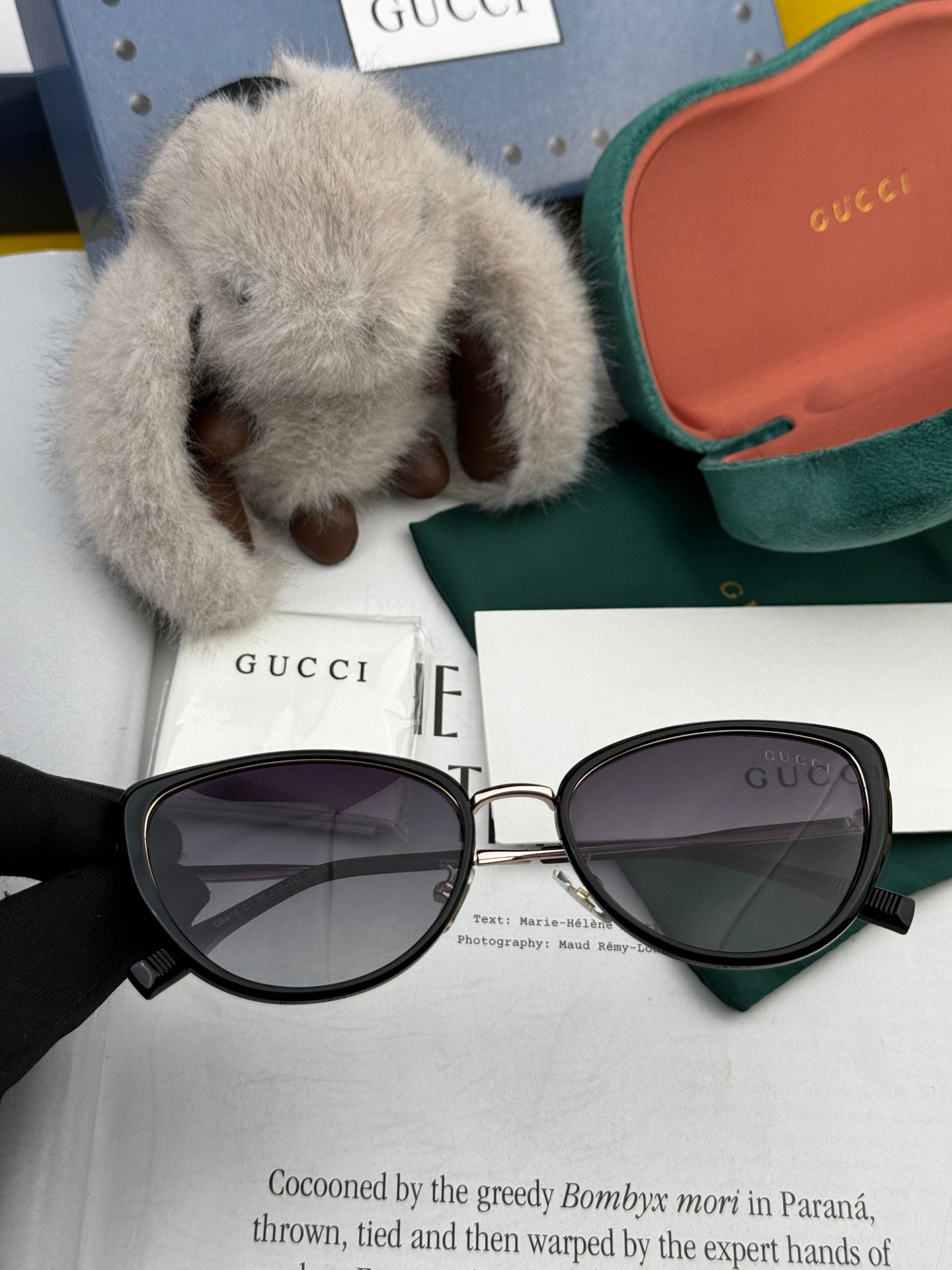 GUCCI CAT EYE FRAME SUNGLASSES G8641 IN ACETATE