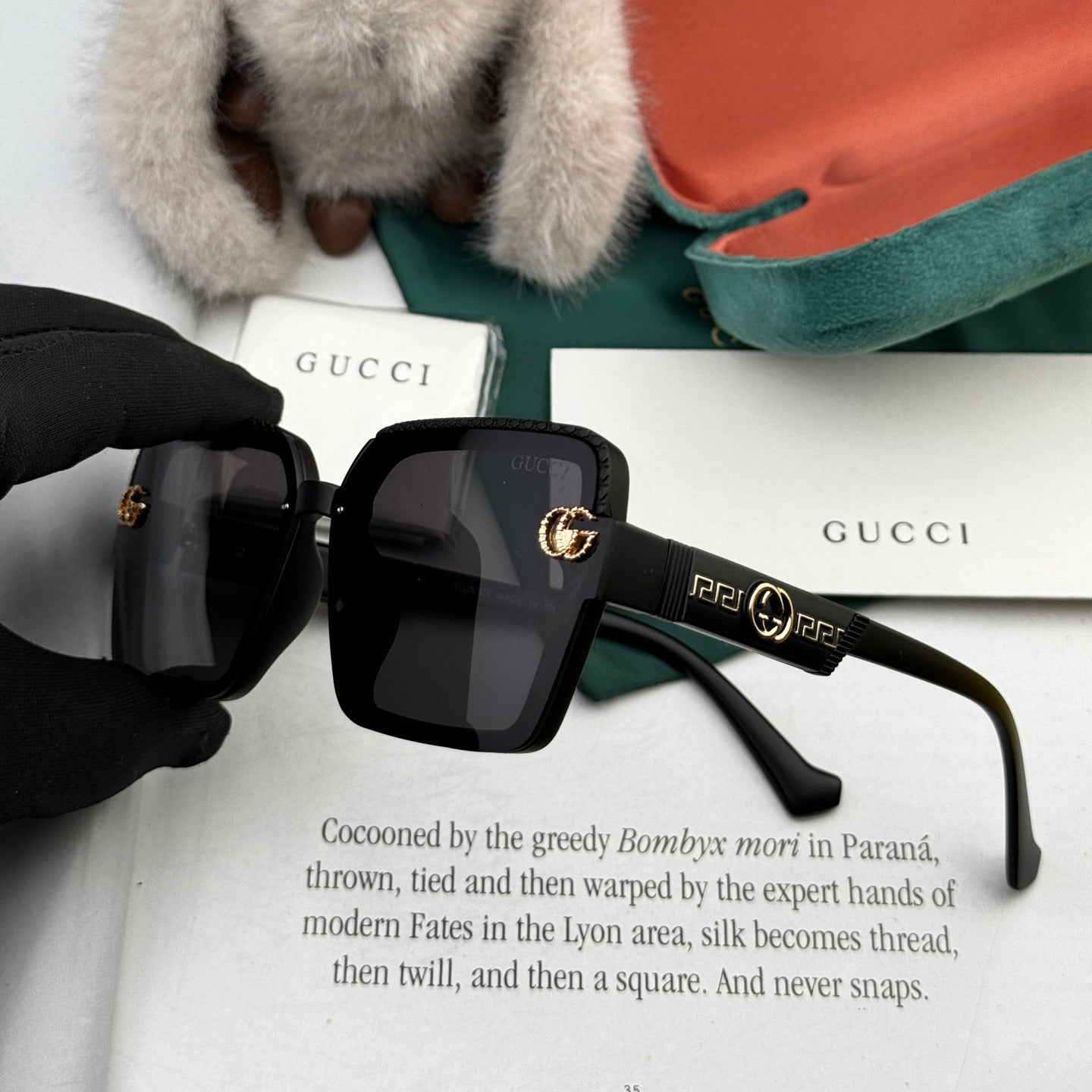 GUCCI SQUARE FRAME SUNGLASSES G6130 IN ACETATE