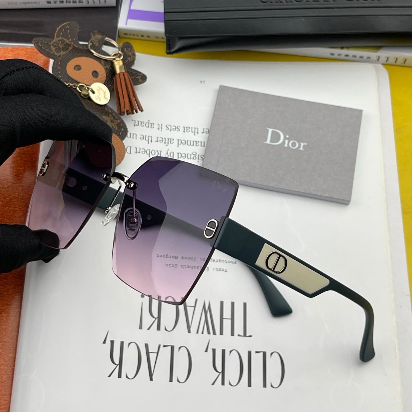 DIOR MONTAIGNE SQUARE SUNGLASSES CD7159 IN ACETATE