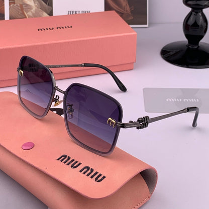 MIU MIU RUNWAY SQUARE SUNGLASSES M9407 IN METAL