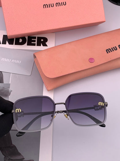 MIU MIU RUNWAY SQUARE SUNGLASSES M9407 IN METAL