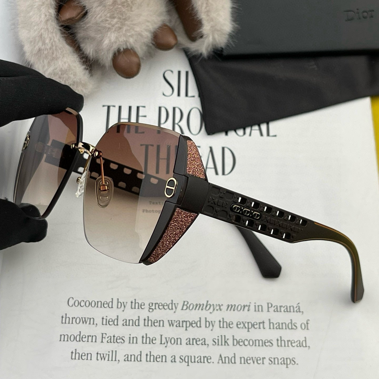 DIOR MONTAIGNE SQUARE SUNGLASSES CD5296 IN ACETATE