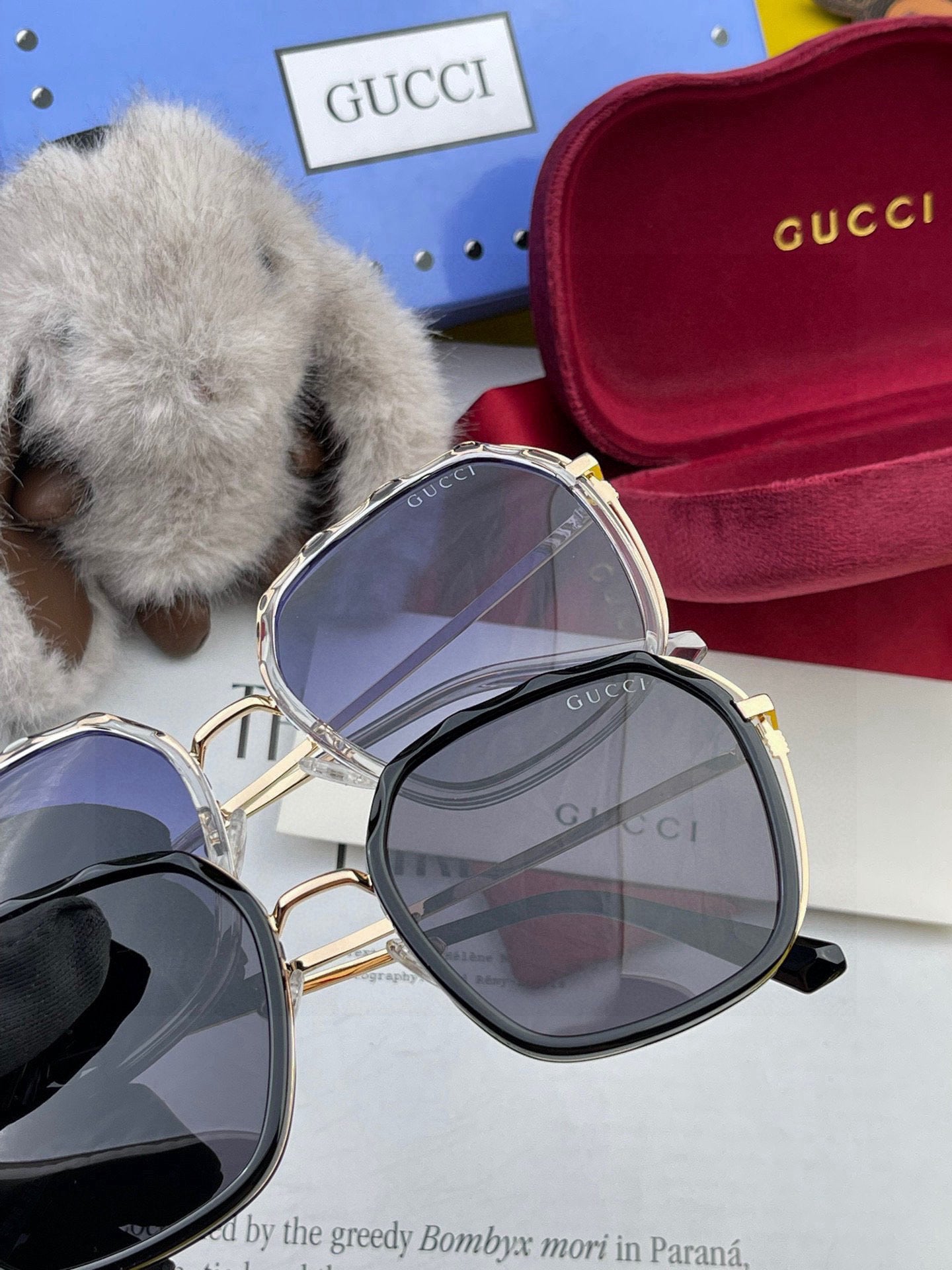 GUCCI SQUARE FRAME SUNGLASSES G6581 IN ACETATE AND METAL