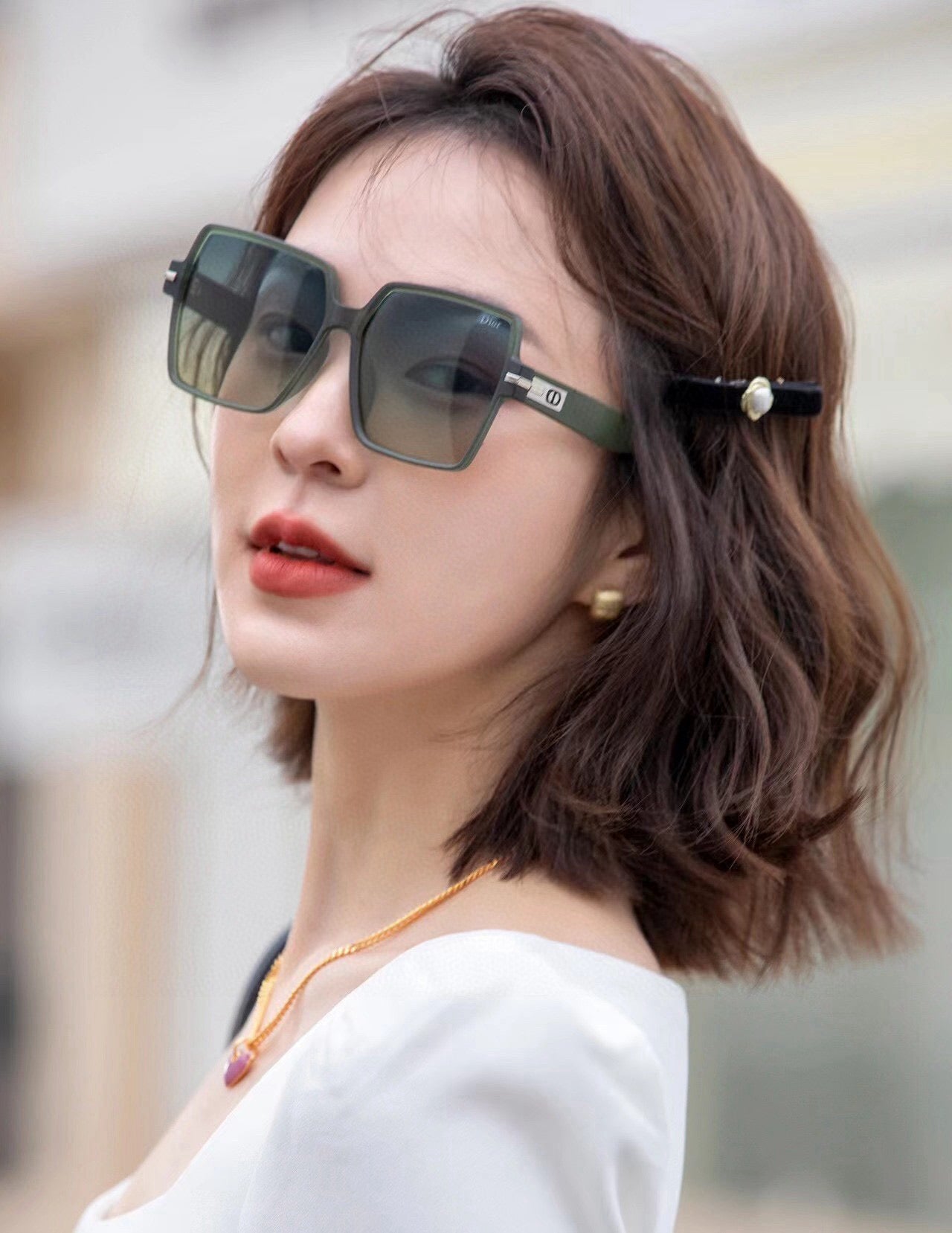 DIOR MONTAIGNE SQUARE SUNGLASSES CD4780 IN ACETATE
