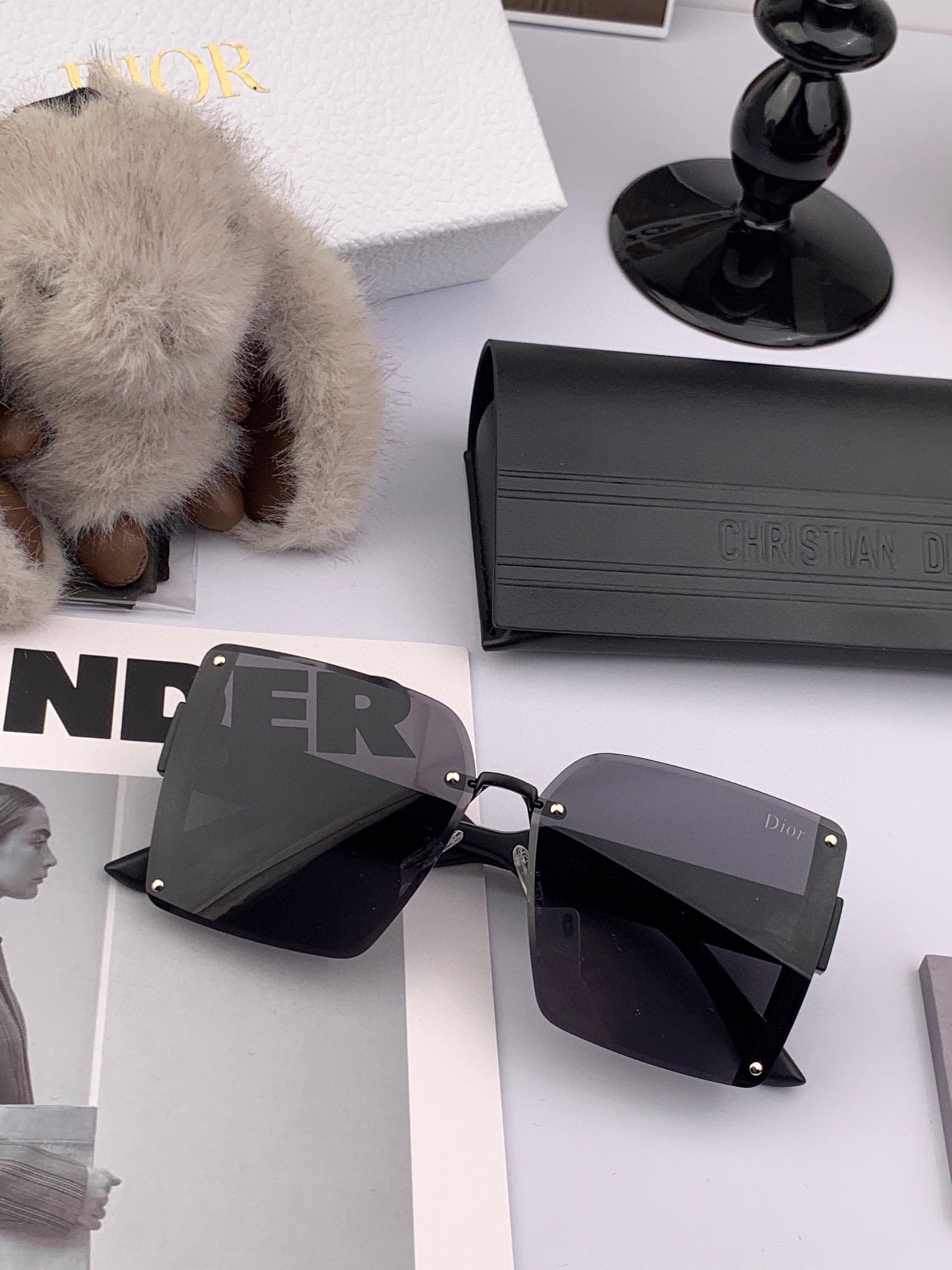 DIOR MONTAIGNE SQUARE SUNGLASSES CD1677 IN ACETATE