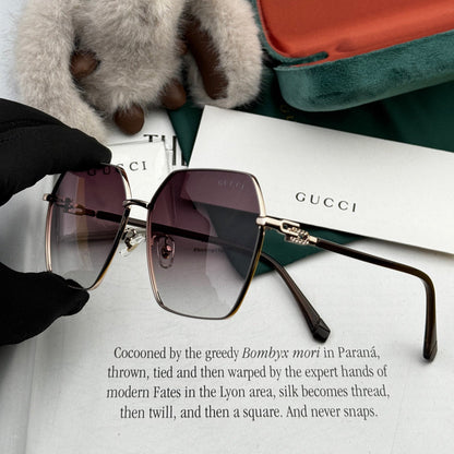 GUCCI OVERSIZED SQUARE FRAME SUNGLASSES G1639 IN METAL
