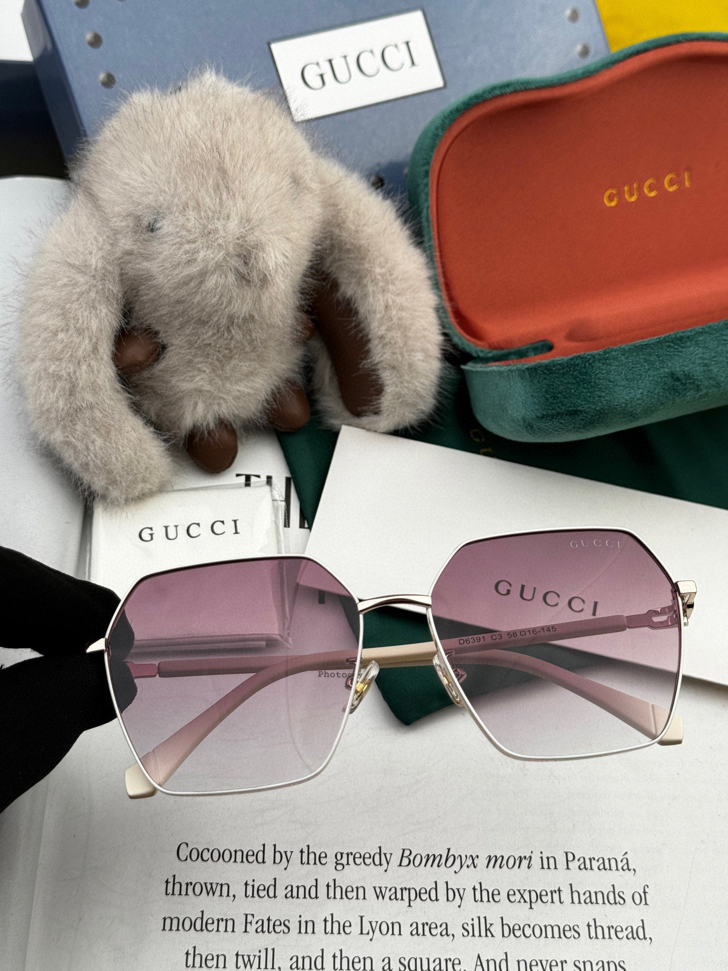 GUCCI OVERSIZED SQUARE FRAME SUNGLASSES G1639 IN METAL