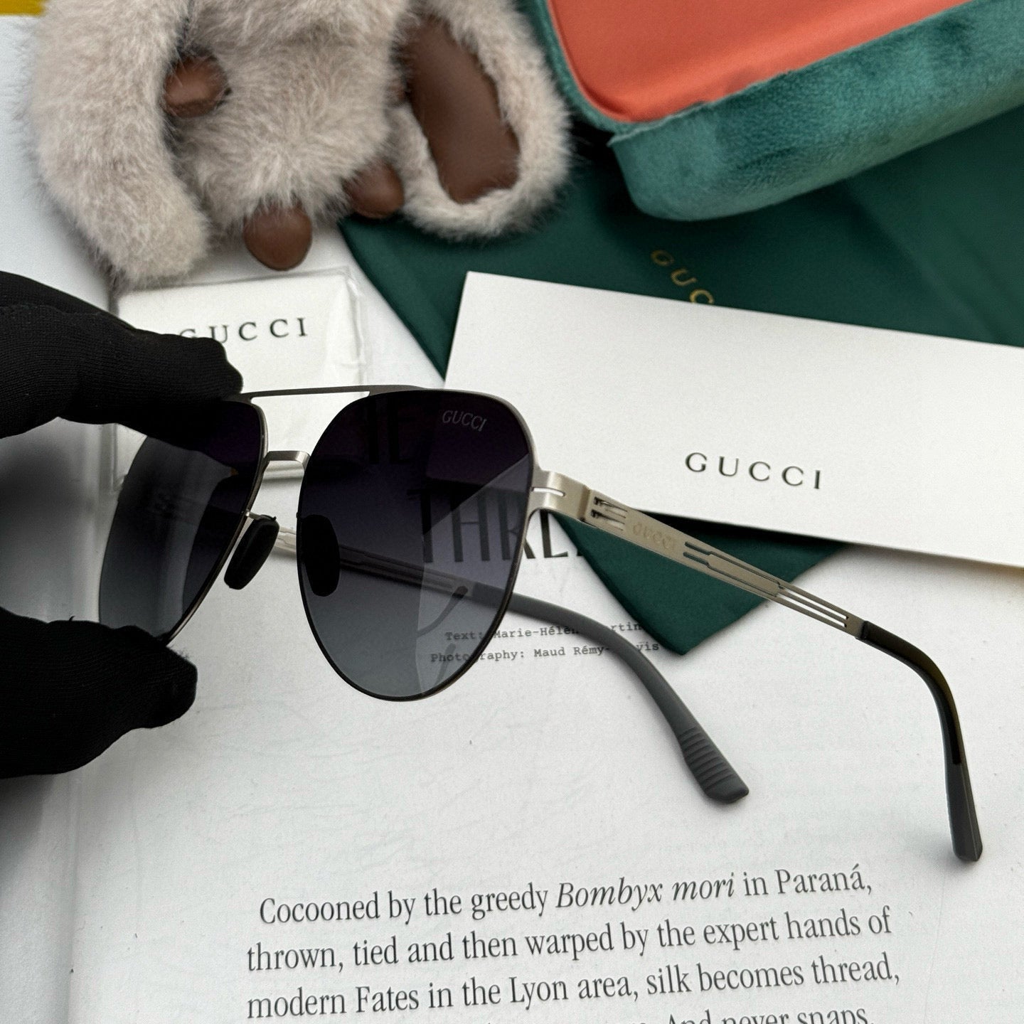 GUCCI AVIATOR FRAME SUNGLASSES G139 IN METAL