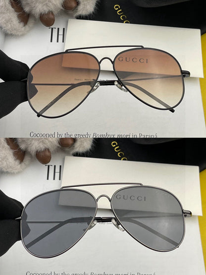 GUCCI AVIATOR FRAME SUNGLASSES 1865 IN METAL