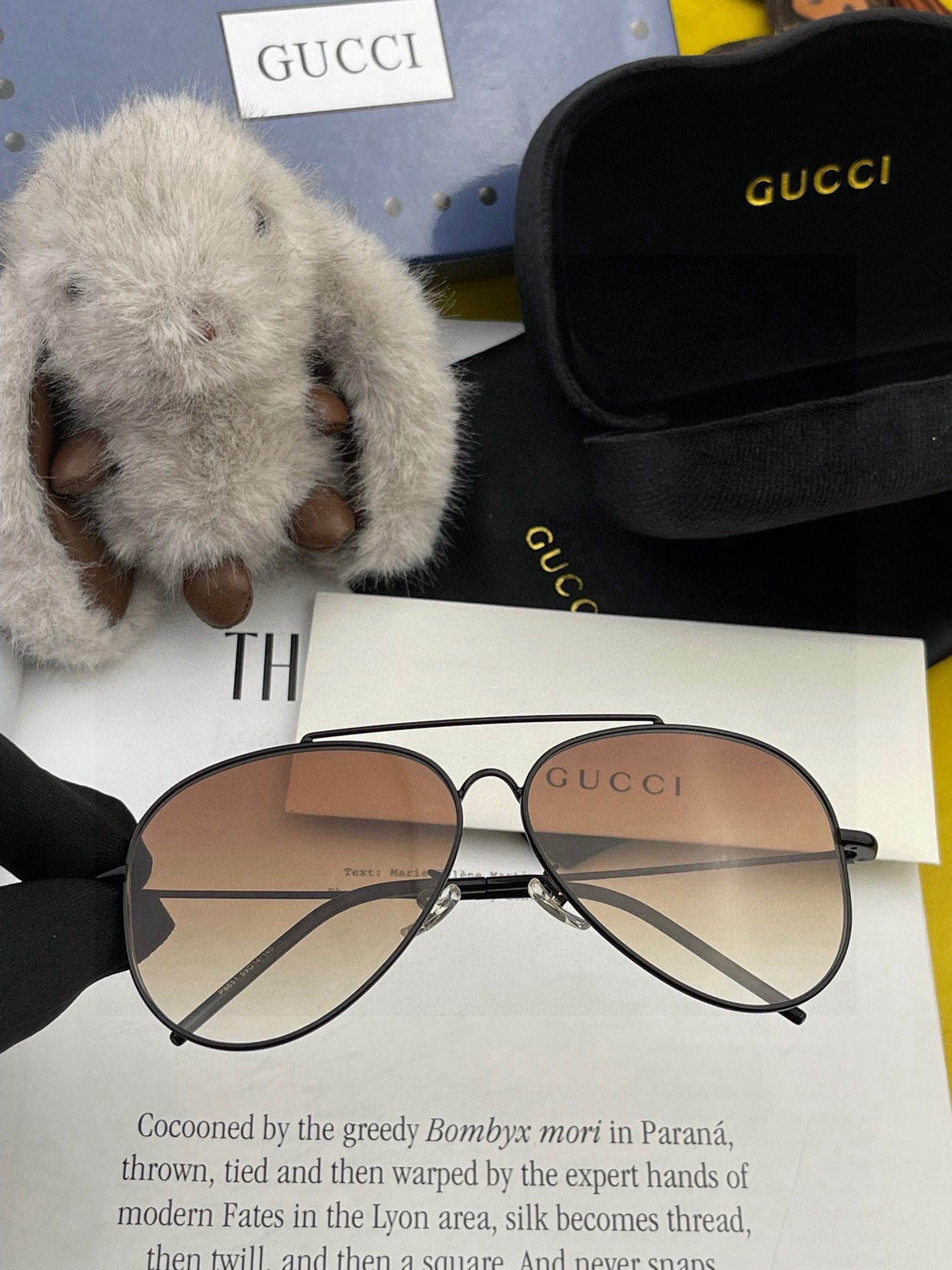 GUCCI AVIATOR FRAME SUNGLASSES 1865 IN METAL
