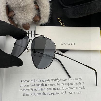 GUCCI AVIATOR FRAME SUNGLASSES 1865 IN METAL