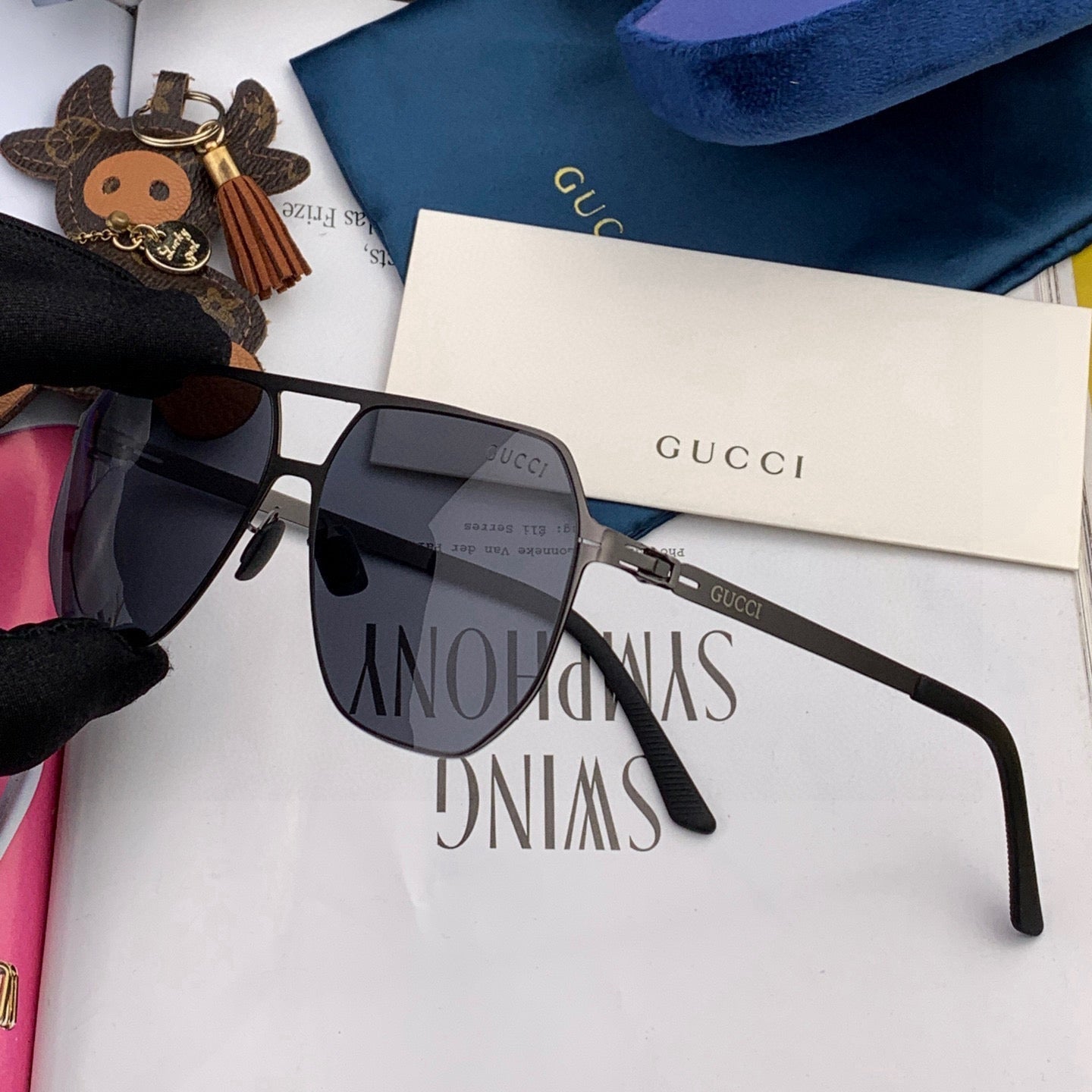 GUCCI NAVIGATOR FRAME SUNGLASSES G1731 IN METAL