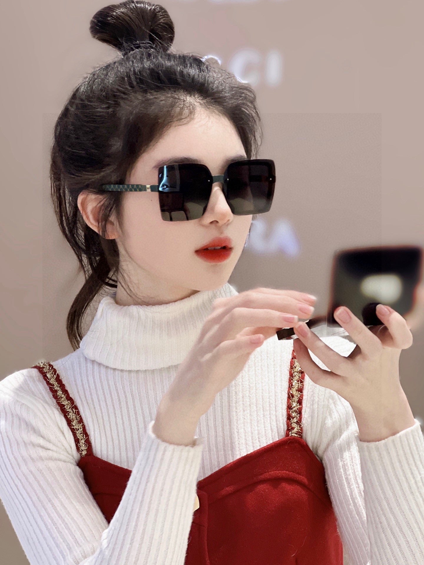 GUCCI SQUARE FRAME SUNGLASSES G9222 IN ACETATE