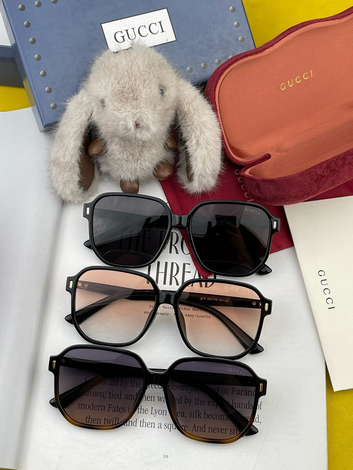 GUCCI SQUARE FRAME SUNGLASSES G867 IN ACETATE