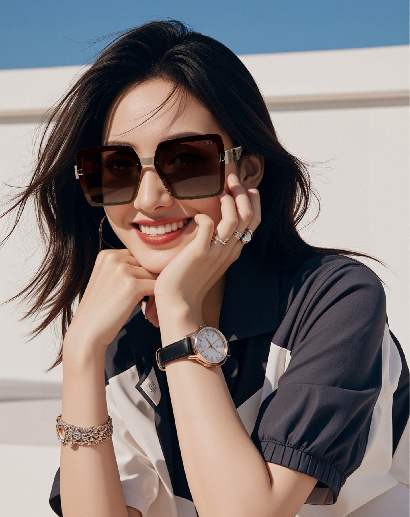 DIOR MONTAIGNE SUNGLASSES CD6251 IN ACETATE