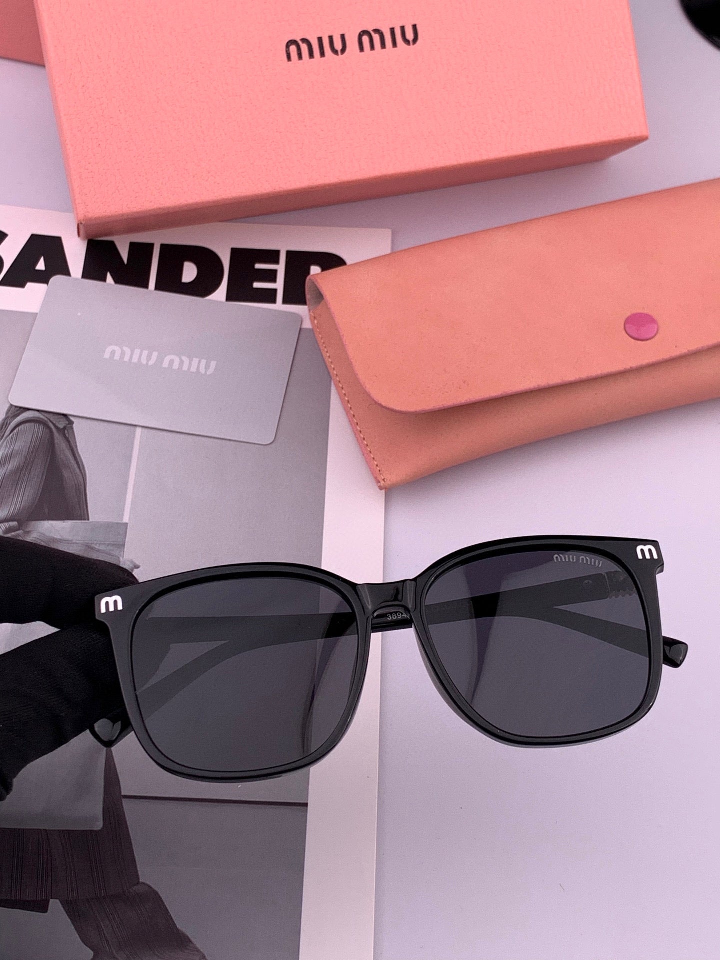 MIU MIU RUNWAY SQUARE SUNGLASSES M4389 IN ACETATE