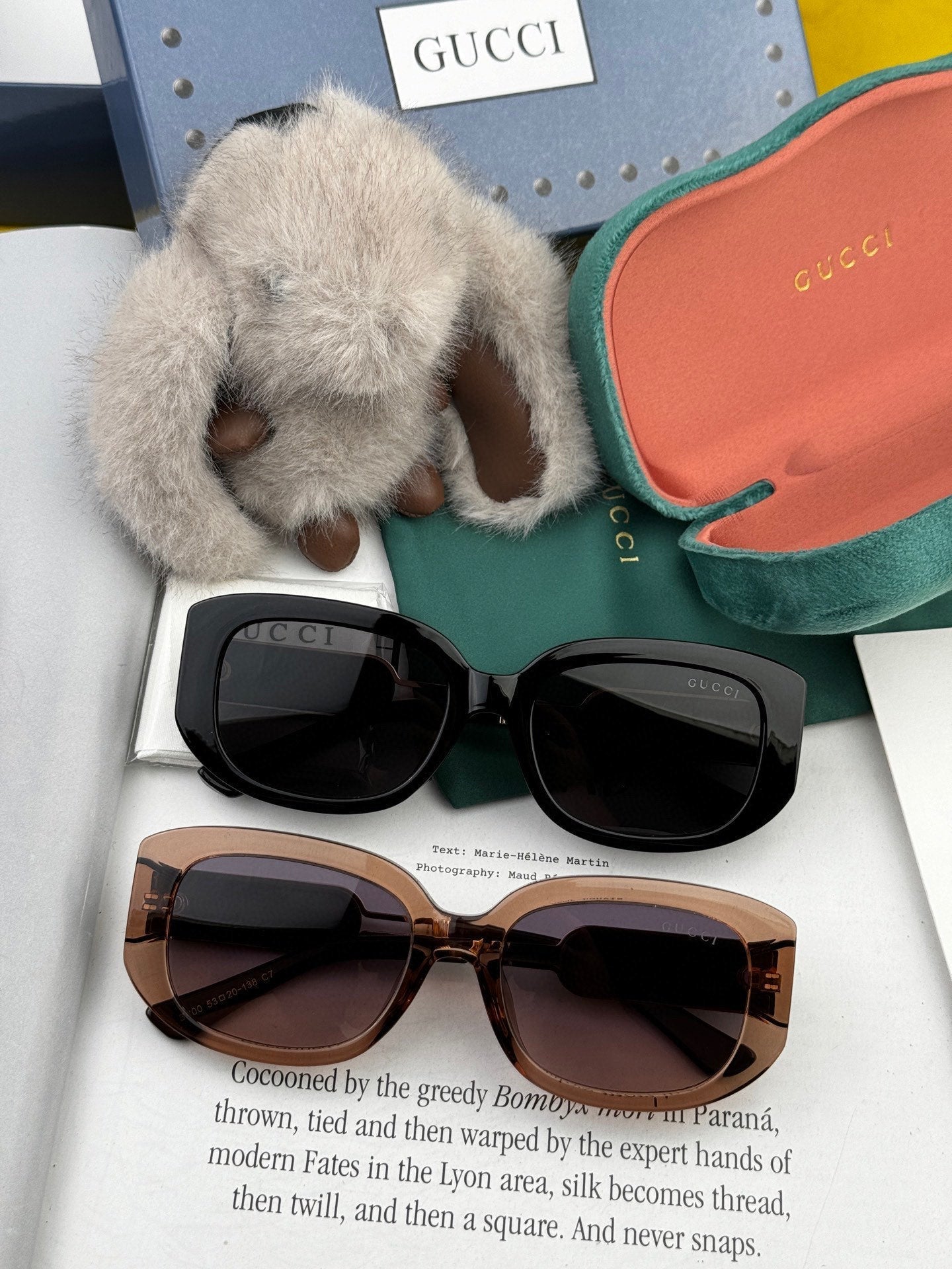 GUCCI RECTANGULAR FRAME SUNGLASSES G0320 IN ACETATE