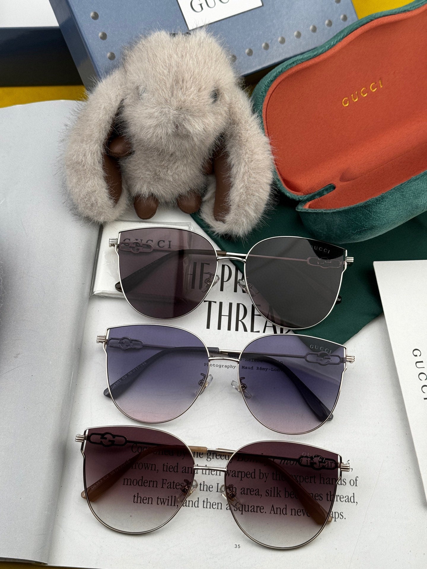 GUCCI BUTTERFLY FRAME SUNGLASSES G3635 IN METAL
