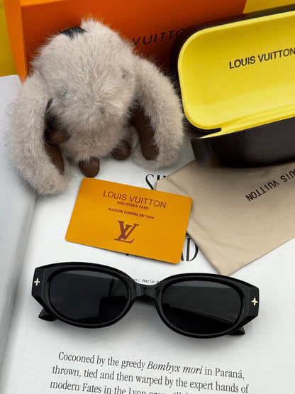 LOUIS VUITTON CAT EYE SUNGLASSES L1335 IN BLACK ACETATE