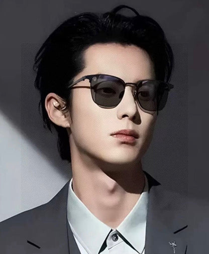 GUCCI RECTANGULAR FRAME SUNGLASSES G3370 IN ACETATE AND METAL