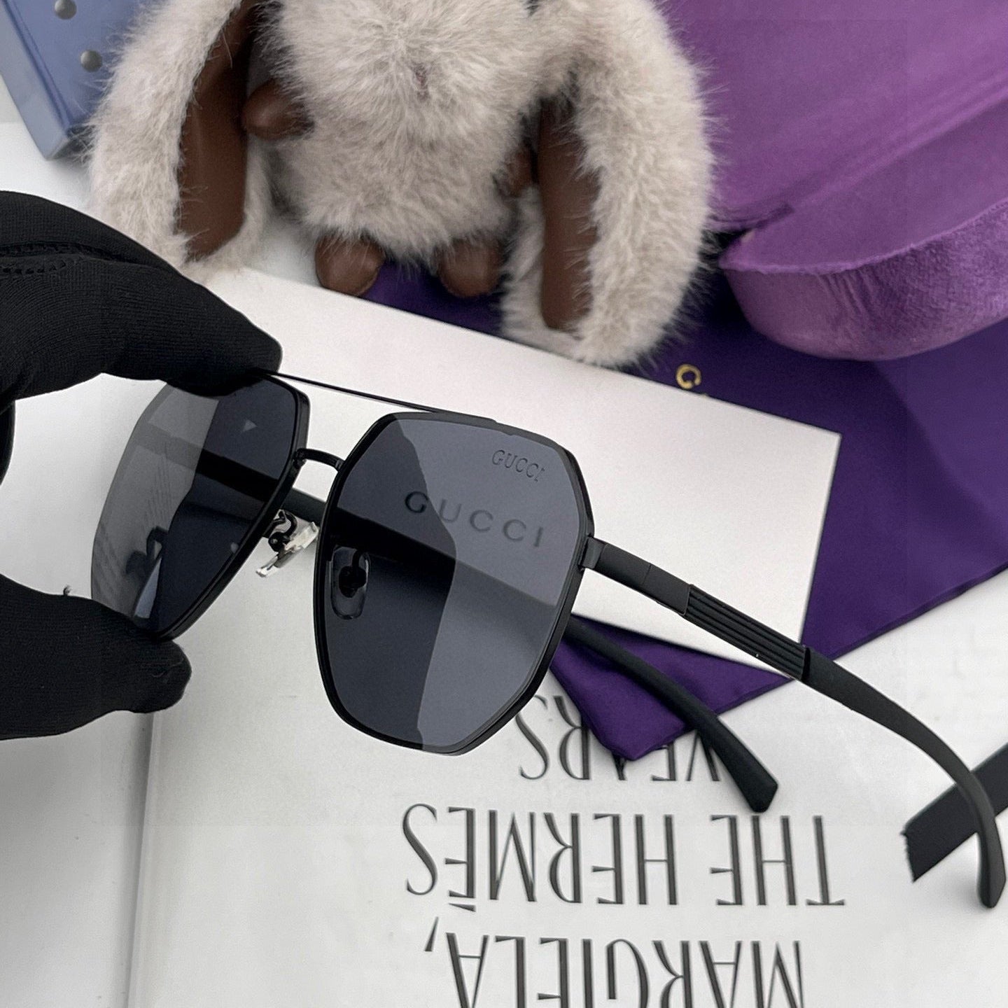 GUCCI NAVIGATOR FRAME SUNGLASSES G71806 IN METAL